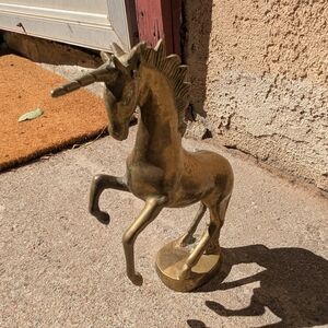 Elegant Bronze Unicorn Statue